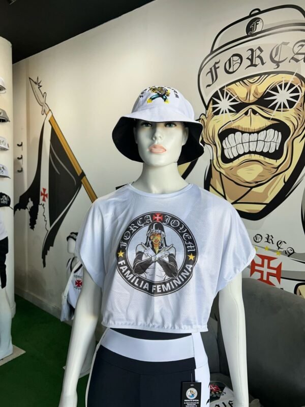 Cropped Fitness Vampira Furadinho Força Jovem Vasco - FJV