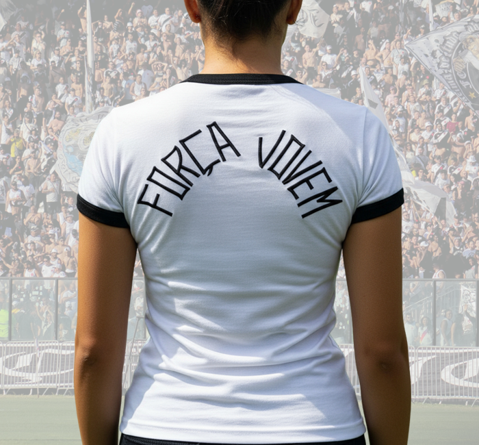 Baby Look Retrô Força Jovem Vasco - FJV - Image 2