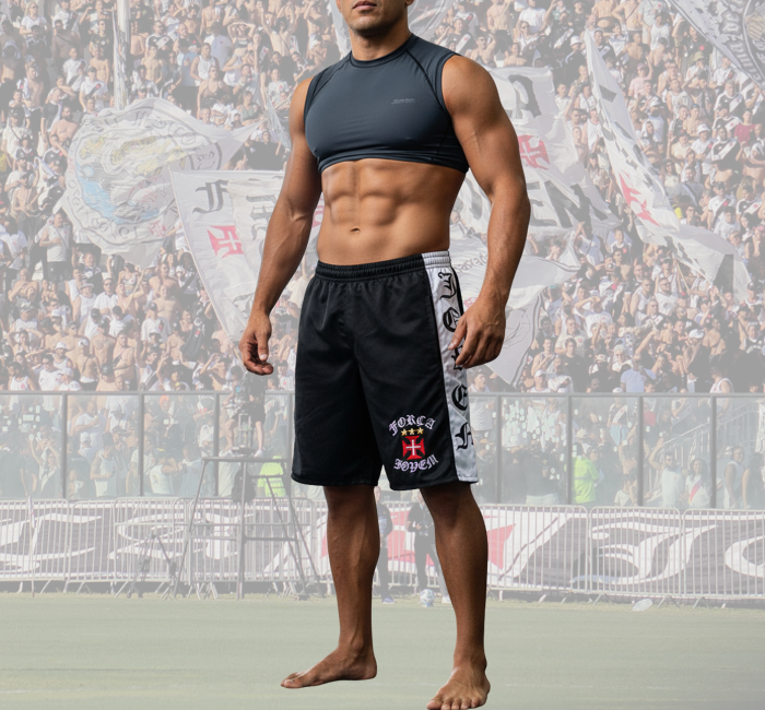 Bermuda Microfibra Preta Força Jovem Vasco - FJV - Imagem 3