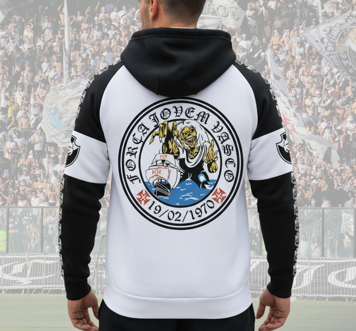 Blusa Moletom Galão Brasão do Eddie Força Jovem Vasco - FJV - Imagem 2