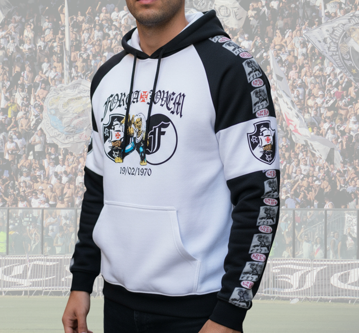 Blusa Moletom Galão Brasão do Eddie Força Jovem Vasco - FJV - Imagem 3