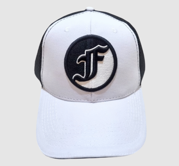 Boné Escudo Bola do F Oficial Branco Aba Preta Telinha - FJV