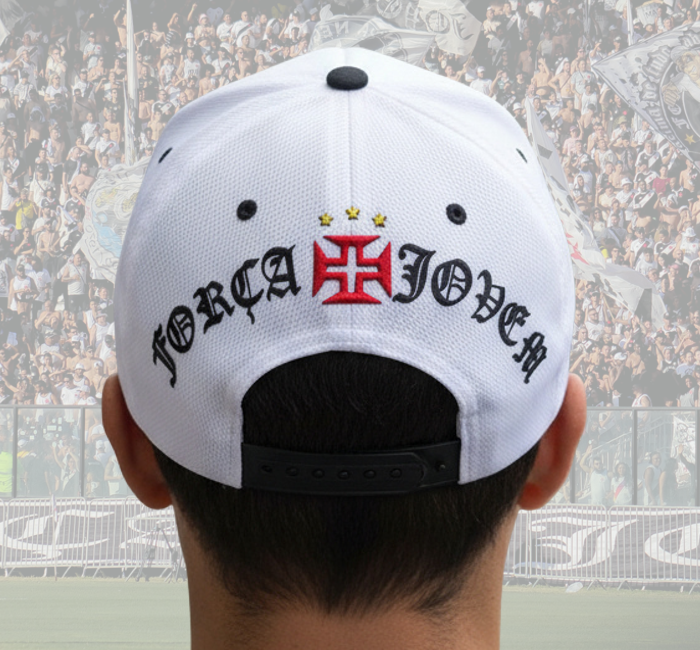 Boné Eddie Bola F Branco Força Jovem Vasco - FJV - Image 2