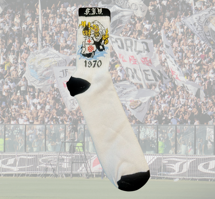 Meia Branca Eddie Tradicional Força Jovem Vasco - FJV - Imagem 2