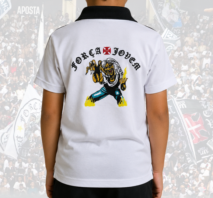 Camisa Polo Galão Infantil Força Jovem Vasco - FJV - Imagem 2