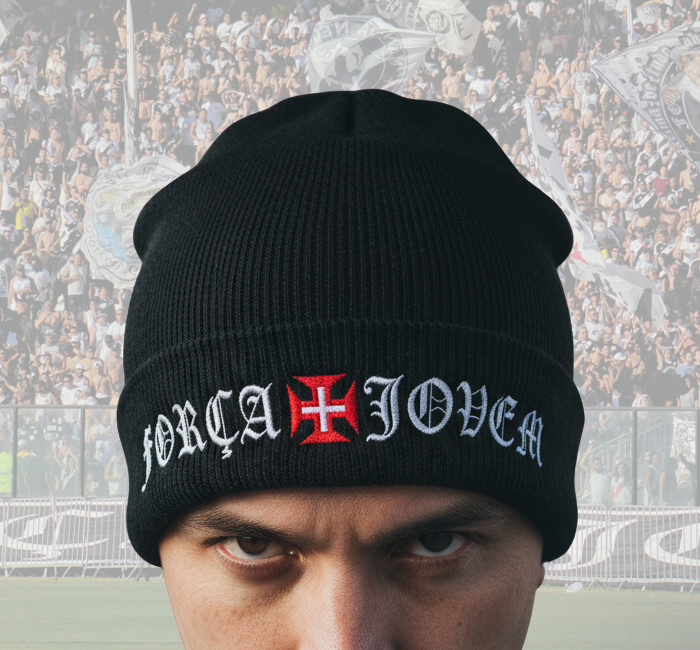Touca (Gorro) Preta Força Jovem do Vasco – FJV