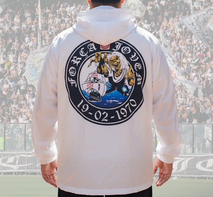 Corta Vento Branco Brasão Força Jovem Vasco - FJV