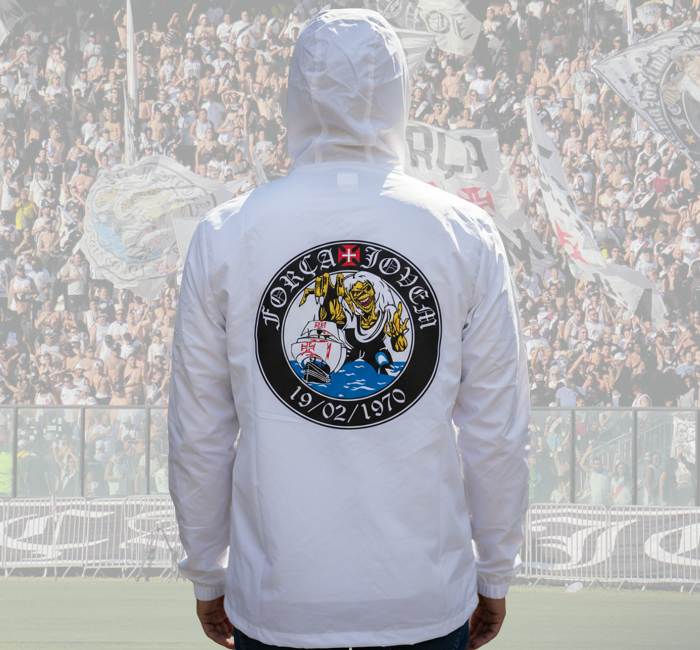 Corta Vento Branco Brasão Força Jovem Vasco - FJV - Imagem 5