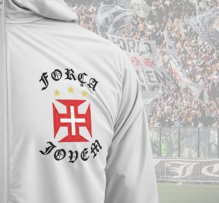 Corta Vento Branco Brasão Força Jovem Vasco - FJV - Imagem 7
