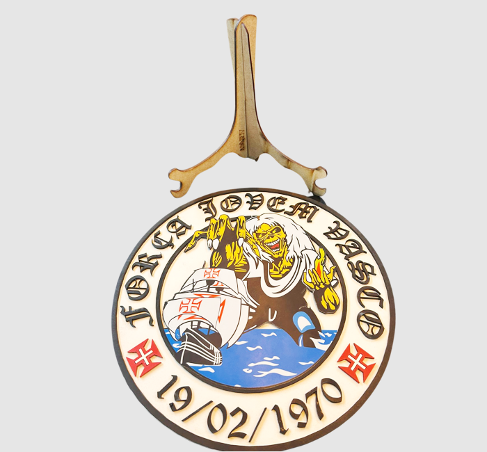 Brasão de Madeira Força Jovem Vasco - FJV - Imagem 3